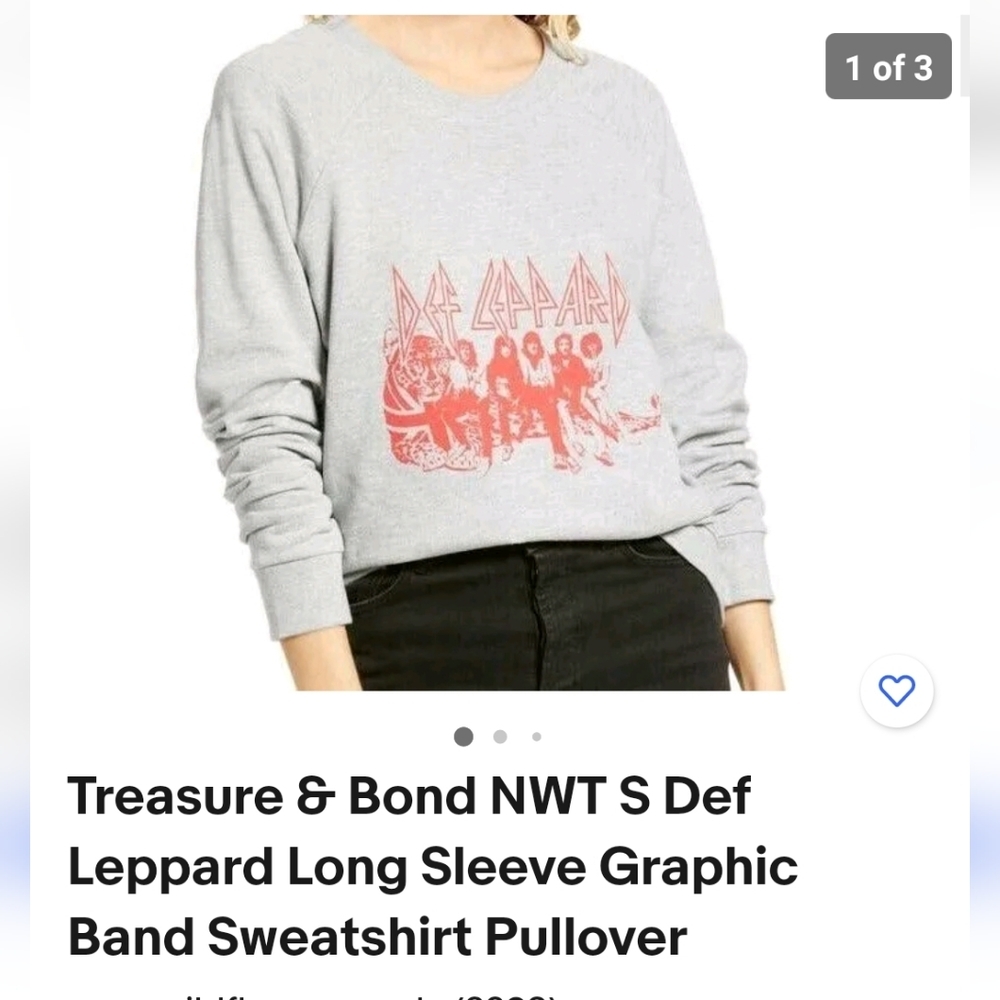 Treasure and bond Def Leppard sweater Indie Sleeze